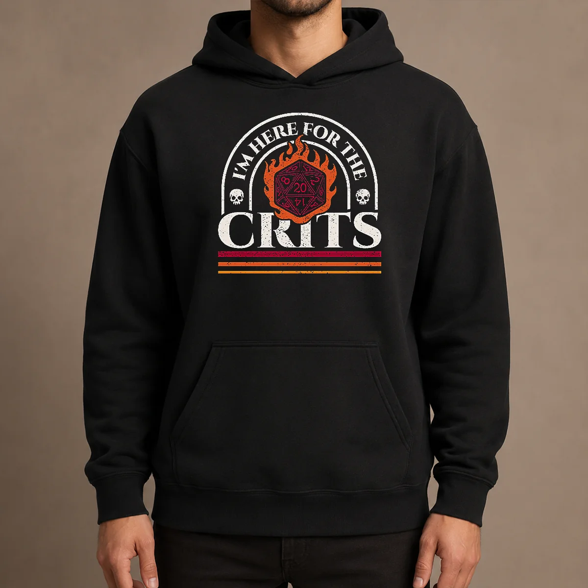 Awesome I'M Here For The Crits Dungeons And Dragons Hoodie