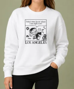 Awesome Los Angeles Cartoon Kid Floating Headphones I Don'T Even Know Where I Am Sweater
