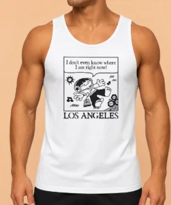 Awesome Los Angeles Cartoon Kid Floating Headphones I Don'T Even Know Where I Am Tank Top