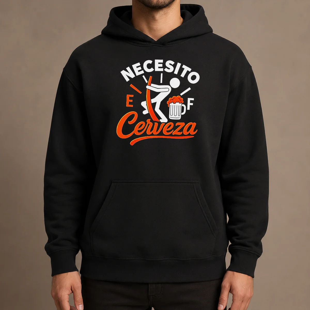 Awesome Necesito Cerveza Beer Level Hoodie