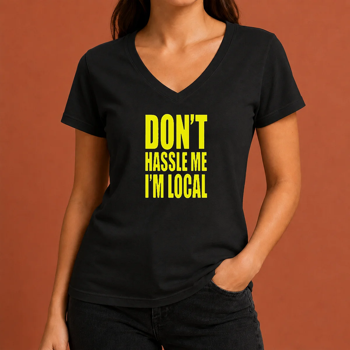 Awesome Nice Don'T Hassle Me I'M V-Neck Shirt Awesome Nice Don'T Hassle Me I'M V-Neck Shirt