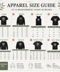 Size chart for Awesome Street Dogs Forever Skull And Crossbones with measurements in inches and cm