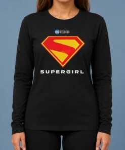 Awesome Supergirl DC Studios Logo Long Sleeve Shirt