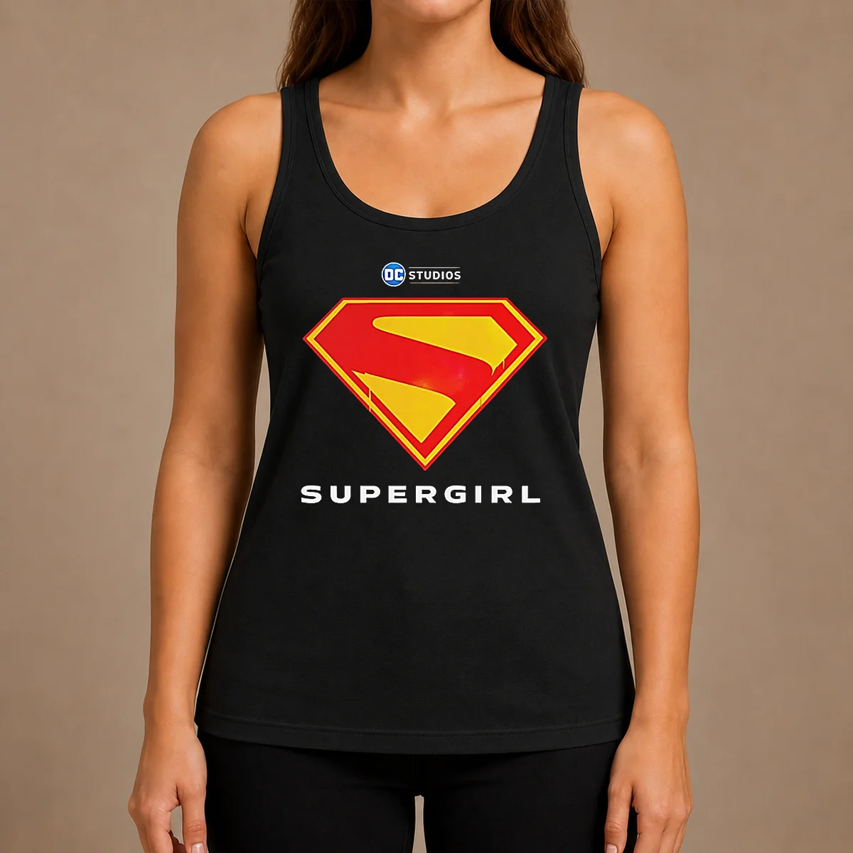 Awesome Supergirl DC Studios Logo Tank Top