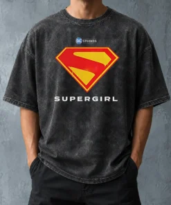 Awesome Supergirl DC Studios Logo Washed T-Shirt