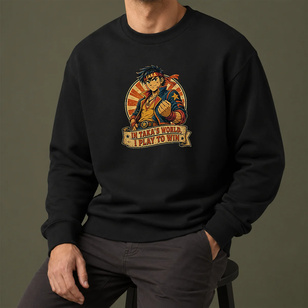 Awesome Takas World Vintage Anime Characters Passion Sweater