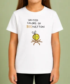 Funny Awesome United Colors Of Bee Netton Bee Logo Kids T-Shirt