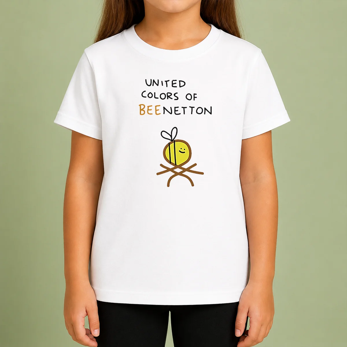 Funny Awesome United Colors Of Bee Netton Bee Logo Kids T-Shirt