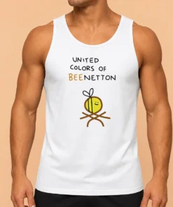 Funny Awesome United Colors Of Bee Netton Bee Logo Tank Top