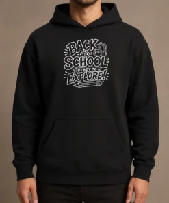 Funny Back To School Ready To Explore Line Art Hoodie