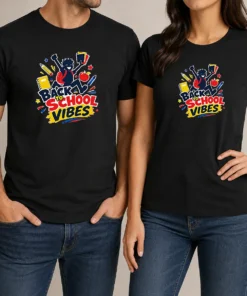 Funny Back To School Vibes Excited Student Silhouette