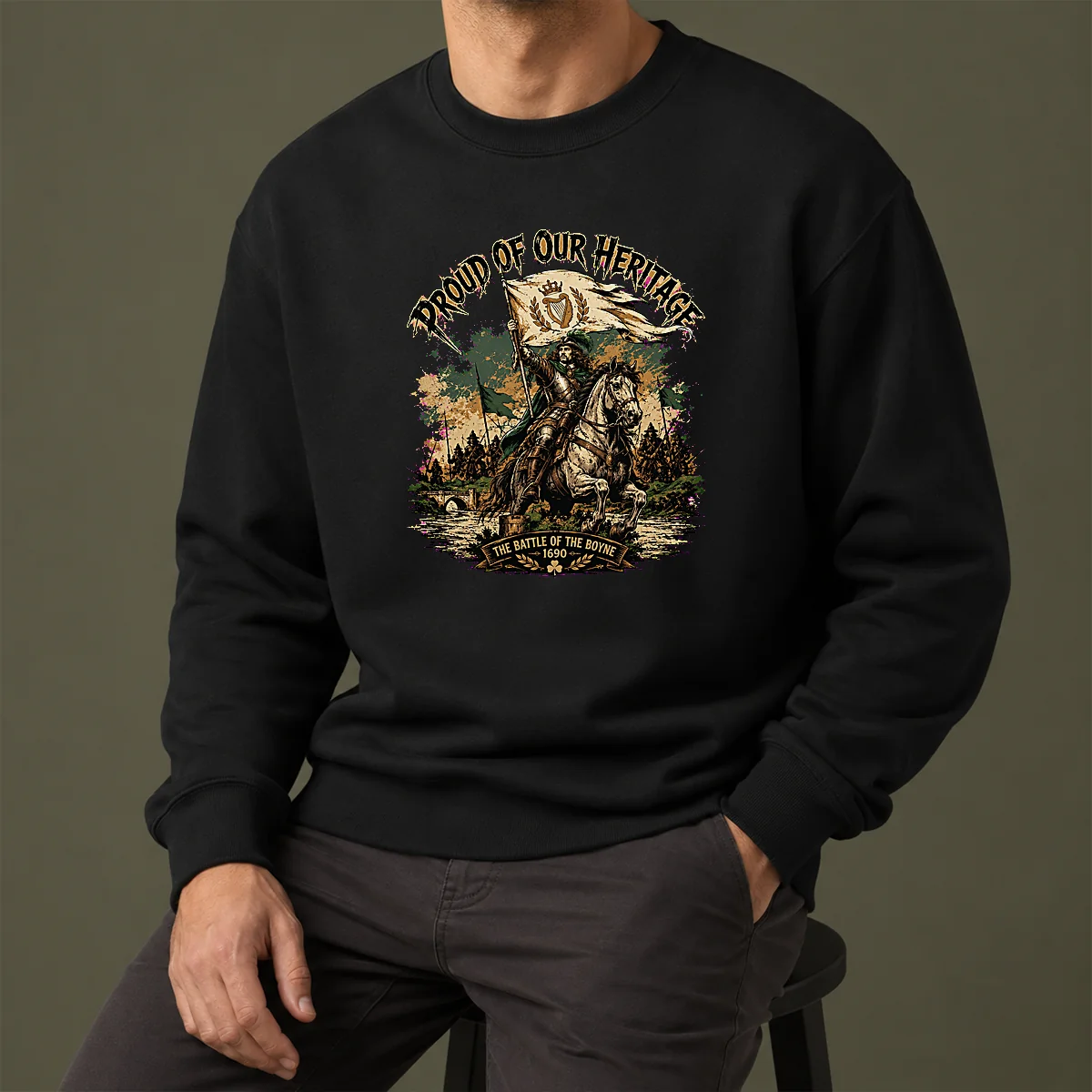 Funny Battle Of The Boyne Heritage Pride Sweater