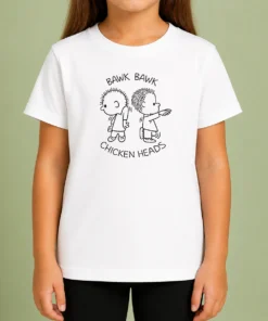 Funny Bawk Bawk Chicken Heads Peanuts Charlie Kids T-Shirt