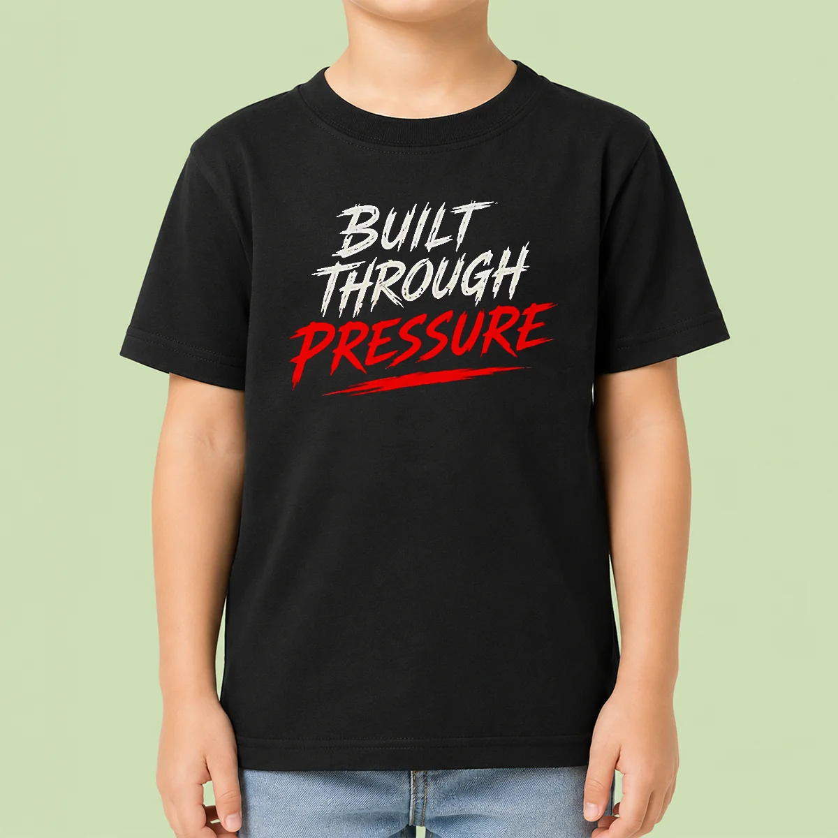 Funny Built Through Pressure Kids T-Shirt
