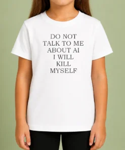 Funny Do Not Talk To Me About AI Kids T-Shirt