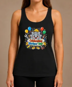 Funny Happy Celebrating Workers Day Gear Anime For Labour Day Tank Top