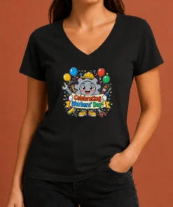 Funny Happy Celebrating Workers Day Gear Anime For Labour Day V-Neck Shirt