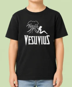 Funny Hot Vesuvius Volcano Pin Up Girl Retro Italy Kids T-Shirt