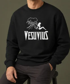 Funny Hot Vesuvius Volcano Pin Up Girl Retro Italy Sweater