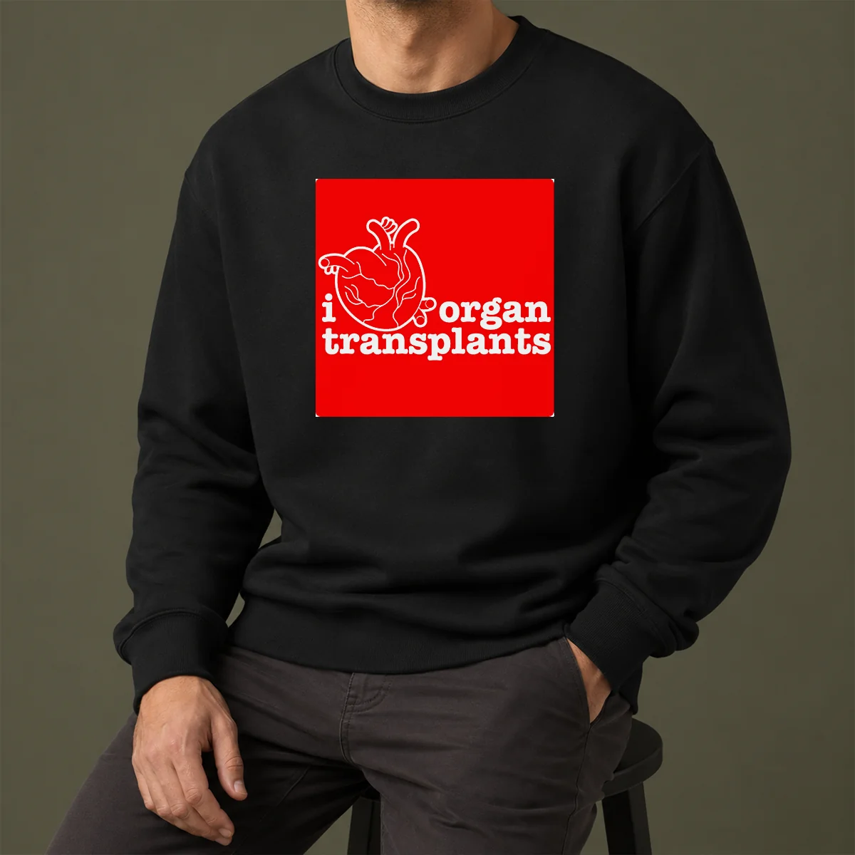 Funny I Heart Organ Transplants Transplant Awareness Sweater