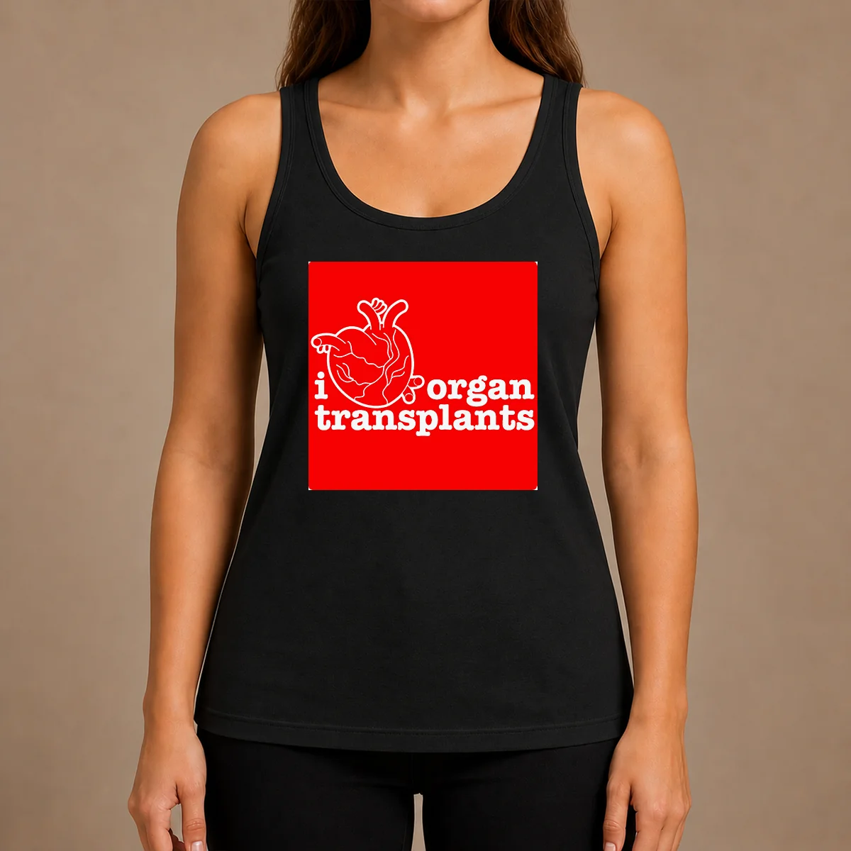 Funny I Heart Organ Transplants Transplant Awareness Tank Top