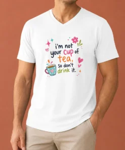 Funny Im Not Your Cup Of Tea So Dont Drink It V-Neck Shirt