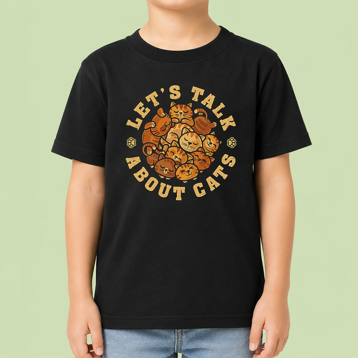 Funny Lets Talk About Cats Kids T-Shirt