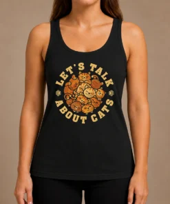 Funny Lets Talk About Cats Tank Top