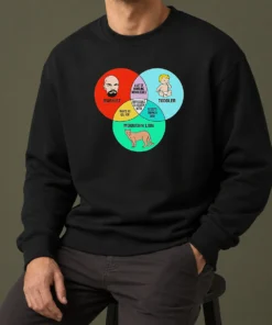 Funny Marxist Toddler And Mountain Lion Venn Diagram Impossible To Reason With Sweater