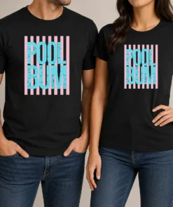 Funny Premium Pool Bum Retro Stripes Sunshine