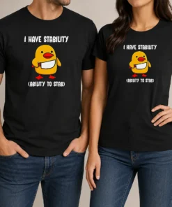 Funny Pretty I Have Stability Ability To Stab Cute Duck With Knife