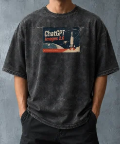 Funny Takas World Characters Fan Favorite Vector Washed T Shirt showing a soft, vintage-style washed fabric