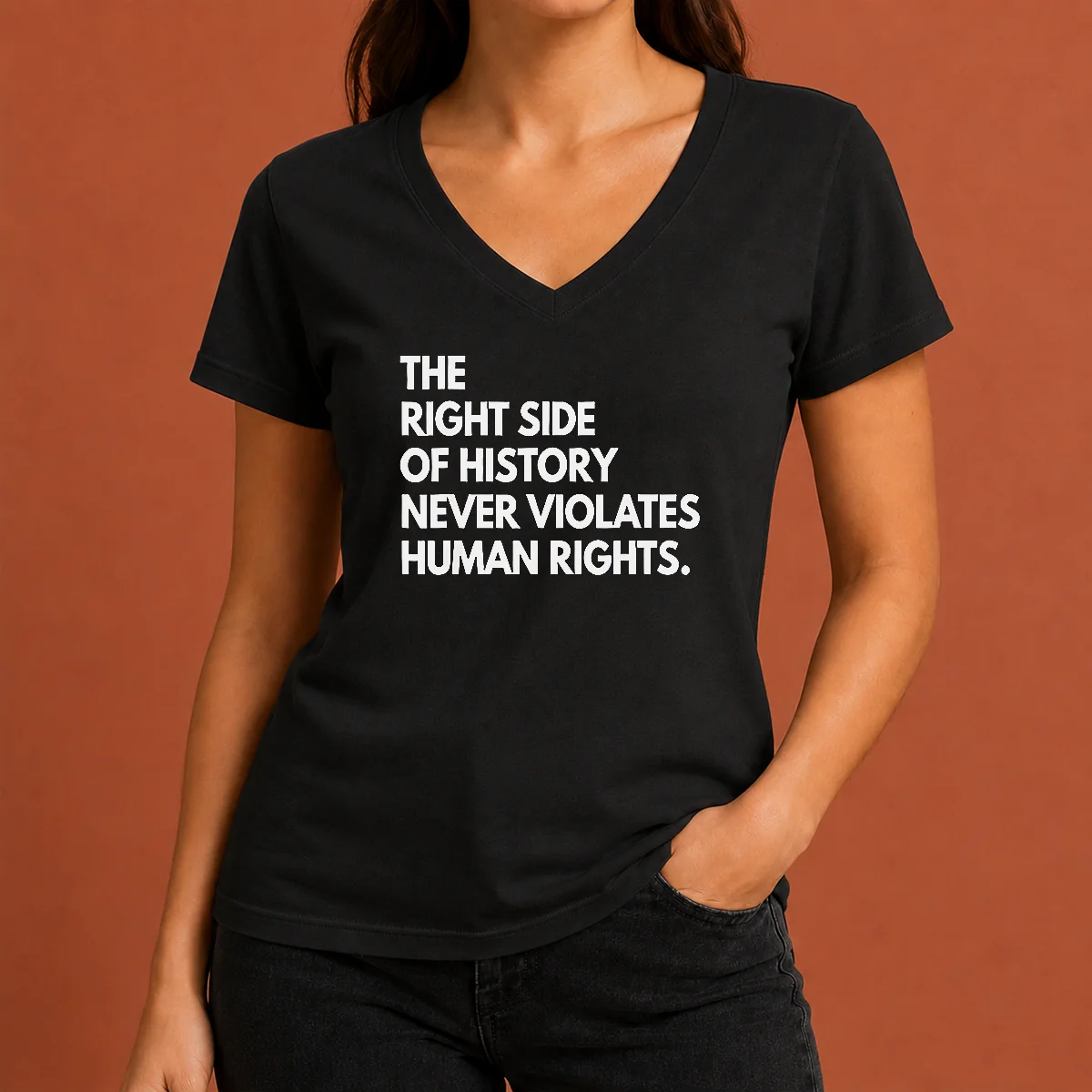 Funny The Right Side Of History V-Neck Shirt Funny The Right Side Of History V-Neck Shirt