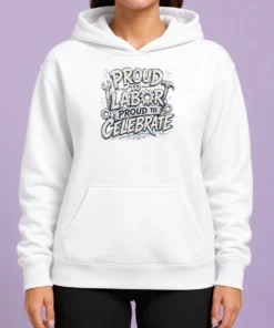Funny Top Labour Day Celebration Sketch For Proud Workers Hoodie
