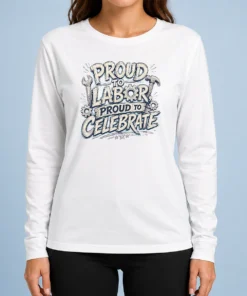 Funny Top Labour Day Celebration Sketch For Proud Workers Long Sleeve Shirt featuring a unique sketch design on comfortable long sleeve fabric