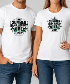 Funny Top Summer Bank Holiday Vibes Minimalist UK Celebratio