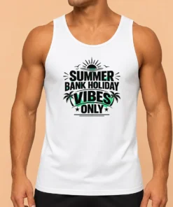 Funny Top Summer Bank Holiday Vibes Minimalist UK Celebratio Tank Top