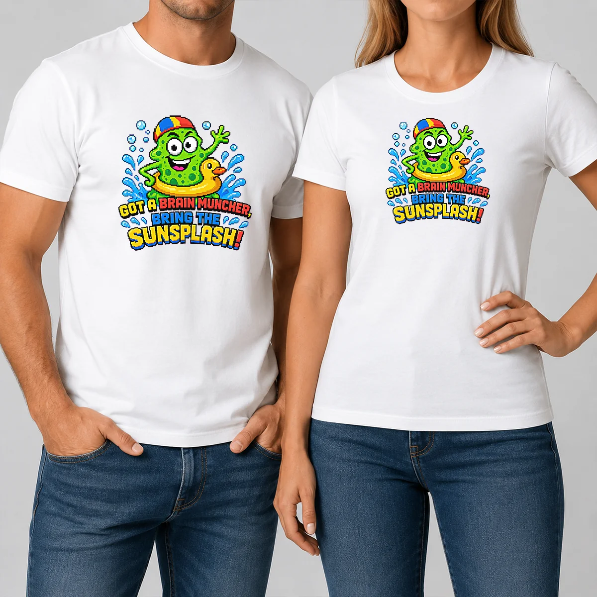 Good Awesome Brain Muncher Sunsplash Pixel Shirt Good Awesome Brain Muncher Sunsplash Pixel Shirt