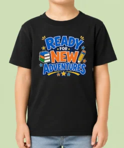 Good Back To School Excitement Ready For New Adventures Silhouett Kids T-Shirt