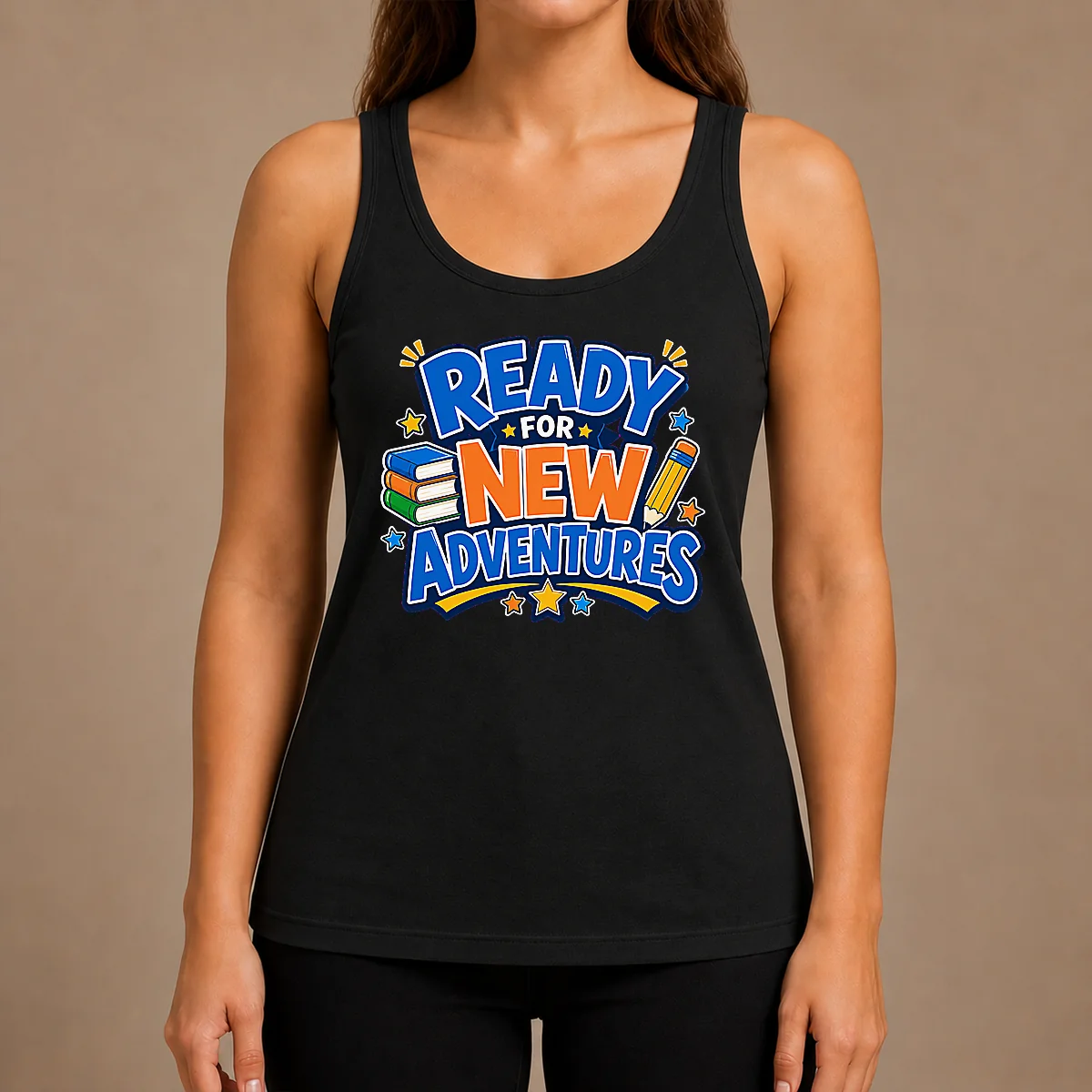 Good Back To School Excitement Ready For New Adventures Silhouett Tank Top