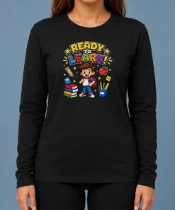 Good Back To School Ready To Learn Pixel Long Sleeve Shirt