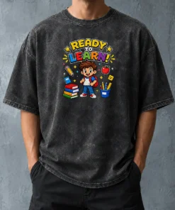 Good Back To School Ready To Learn Pixel Washed T-Shirt