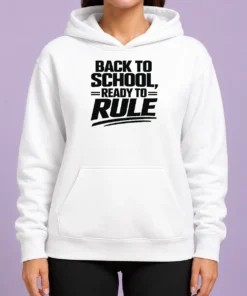 Good Back To School Ready To Rule Line Art For Students Hoodie