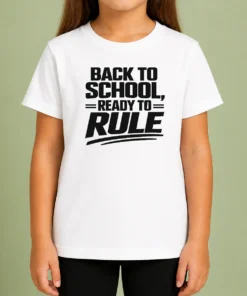 Good Back To School Ready To Rule Line Art For Students Kids T-Shirt