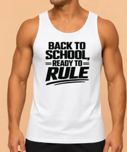 Good Back To School Ready To Rule Line Art For Students Tank Top