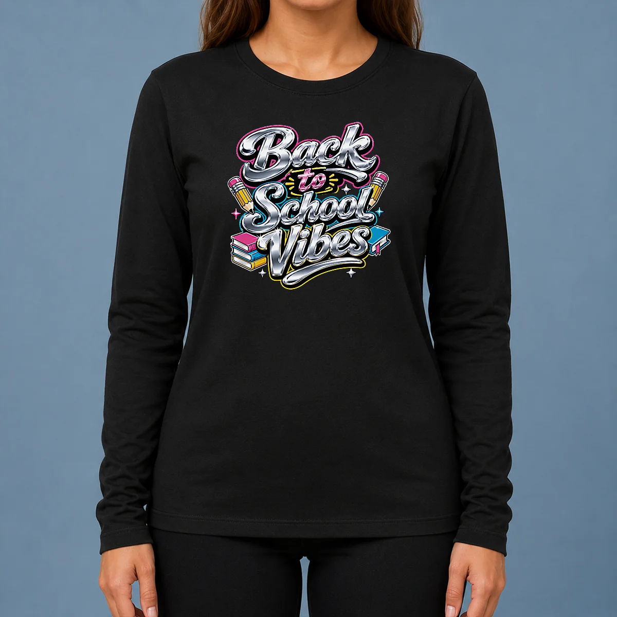 Good Back To School Vibes Y2K Long Sleeve Shirt