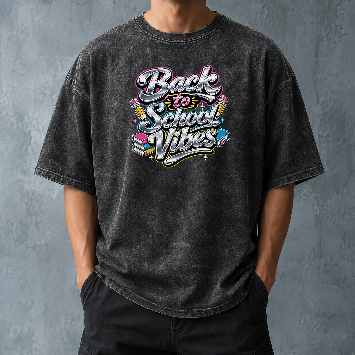 Good Back To School Vibes Y2K Washed T-Shirt