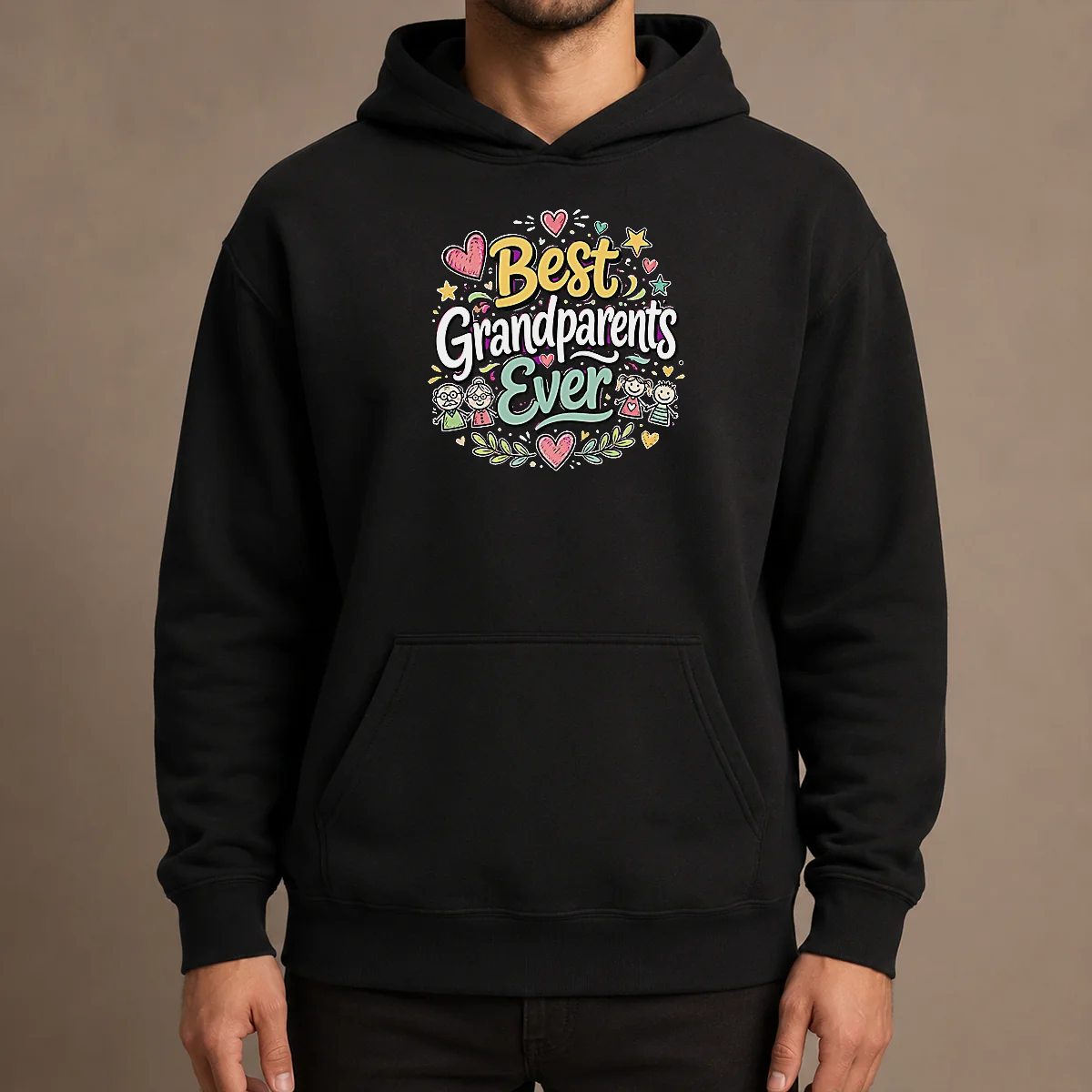 Good Best Grandparents Ever For Grandparents Doodle Typograp Hoodie