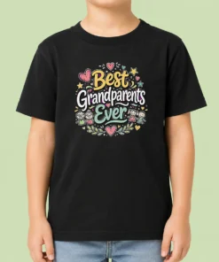 Good Best Grandparents Ever For Grandparents Doodle Typograp Kids T-Shirt
