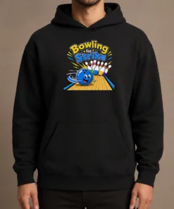 Good Bowling For Strike Fun Vector Hoodie